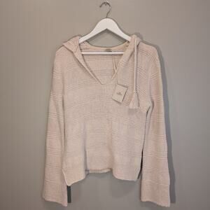 Faherty Poppy Sweater Hoodie Beach Lounge CottageCore Bonfire Sunset - Size S